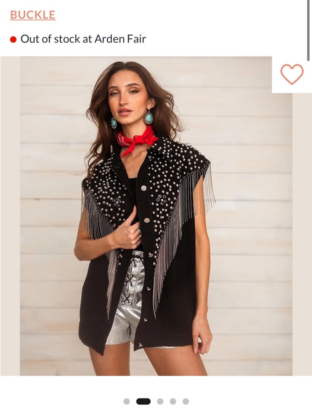 Sterling and Stitch fringe vest
